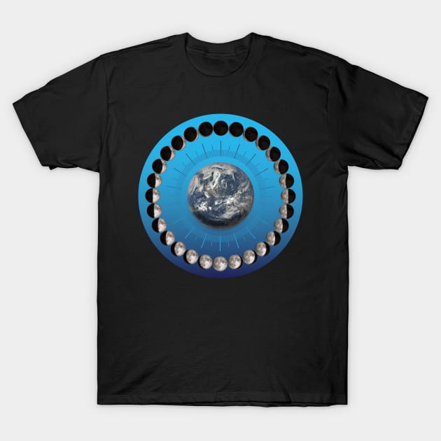 moon cylce phase T-Shirt by Ricogfx